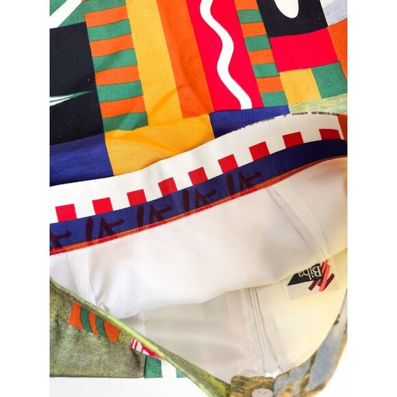 Vintage Biba Maximalist Colourful Statement Skirt Suit 40 - Picture 5 of 8